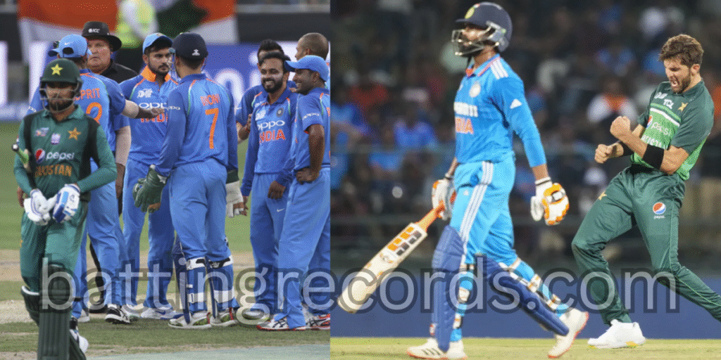 Pakistan National Cricket Team vs India National Cricket Team Timeline