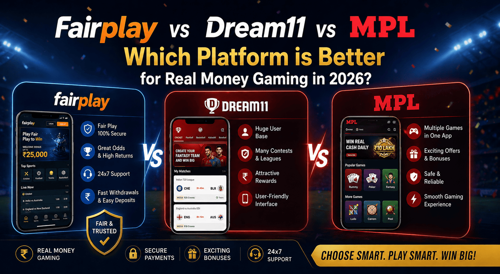 Fairplay vs Dream11 vs MPL